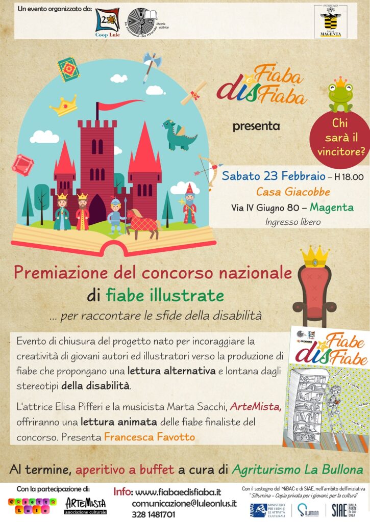 immagine evento finale e premiazione concorso Fiaba e DisFiaba produzione fiabe disabilità